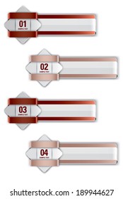 Abstract Vector Banners with Ribbons. Eps10.