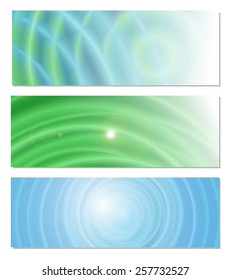 Abstract vector banners with ripple on the water effect 