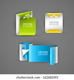 Abstract vector banners set 