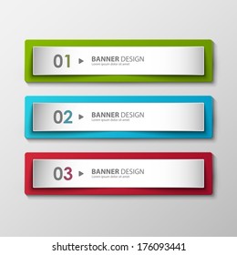 Abstract vector banners set  