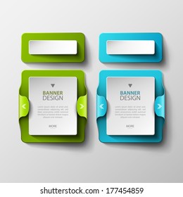 Abstract vector banners set 