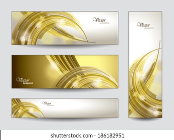 Abstract Vector Banners Set.