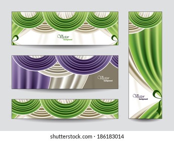 Abstract Vector Banners Set.