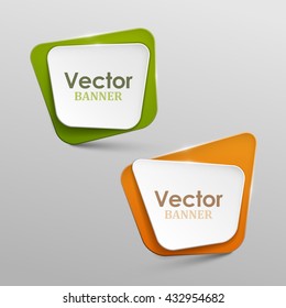 Abstract vector banners set