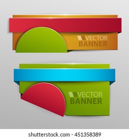 Abstract vector banners set.