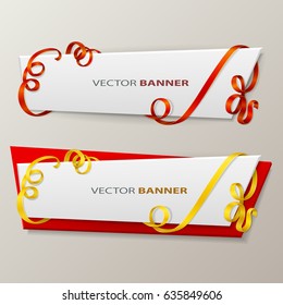 Abstract vector banners set.