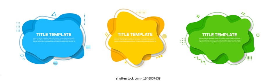 Abstract vector banners set. Vector shapes