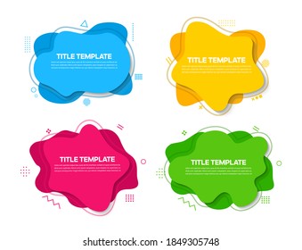 Abstract vector banners set. Vector shapes