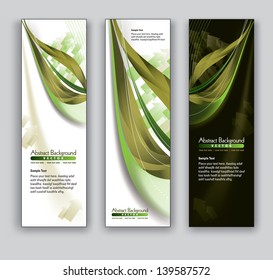 Abstract Vector Banners. Set of Three.
