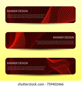 Abstract vector banners with wavy lines / annual report /design templates / future Poster template design
