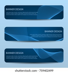 Abstract vector banners with wavy lines / annual report /design templates / future Poster template design
