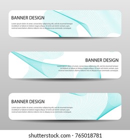 Abstract vector banners with wavy lines