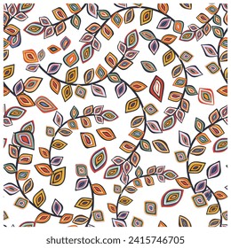 Abstract vector base flower seamless print placement design, both side repeat best for textile and paper print.