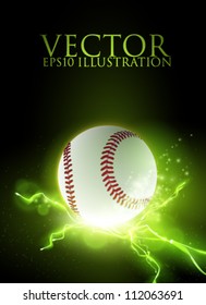 abstract vector baseball ball illustration