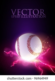 abstract vector baseball ball illustration