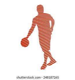 Abstract vector basketball player