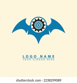 abstract vector bat wheel repair logo icon. vector graphic simple elegant flat illustration. good for biker, race, transportation, etc.