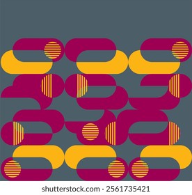 Abstract Vector Bauhaus minimalism style magazine