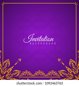 Abstract vector beautiful Invitation background design