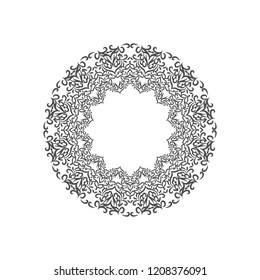Abstract vector beautiful mandala design on white background