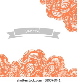 Abstract vector beautiful orange  background.