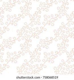 Abstract vector beige floral ornamental pattern
