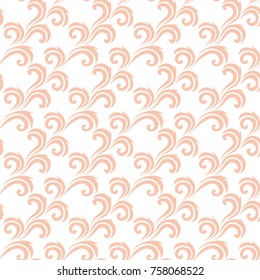 Abstract vector beige floral ornamental pattern