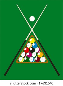 Abstract vector billiard pool illustration