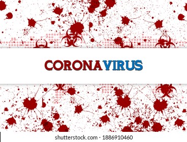 abstract vector biohazard symbol with splatter red background, vector virus disease, virus infections prevention methods background,illustration vector design