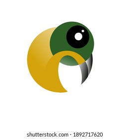 Abstracto vector Pájaro. Logo del personaje adorable de pájaro. Caricatura de icono de pájaro. Símbolo de mascota de equipo. Silueta animal, biologo abstracto, logotipo de ícono de pájaro. Colibríes,