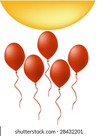 abstract vector birthday card ( cartoon)