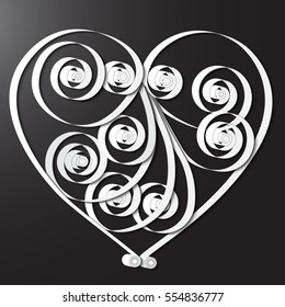 Abstract vector black background. valentine's day