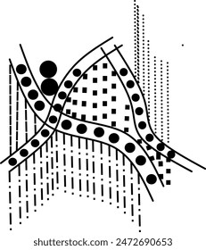 abstract vector black color mixed with art