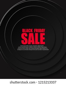 Abstract vector black friday sale layout background. For art template design, list, page, mockup brochure style, banner, idea, cover, booklet, print, flyer, book, blank card ad sign poster badge