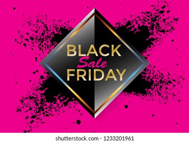 Abstract Vector Black Friday Sale Banner Background. illustration vector design.