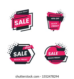 Abstract vector black friday sale lable tag set. For art template design, list, page, mockup brochure style, banner, idea, cover, booklet, print, flyer, book, blank, card, ad, sign, poster