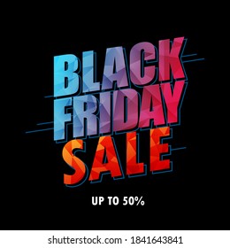 Abstract vector black friday sale layout background. For art template design