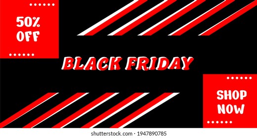 Abstract vector Black Friday Sale banner