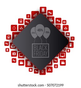 Abstract vector black friday sale layout background. For art template design, list, page, mockup brochure style, banner, idea, cover, booklet, print, flyer, book, blank, card, ad, sign, poster, badge.
