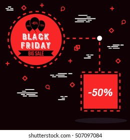 Abstract vector black friday sale layout background. For art template design, list, page, mockup brochure style, banner, idea, cover, booklet, print, flyer, book, blank, card, ad, sign, poster, badge.
