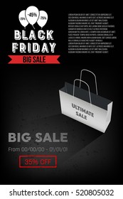 Abstract vector black friday sale layout background. For art template design, list, page, mockup brochure style, banner, idea, cover, booklet, print, flyer, book, blank, card, ad, sign, poster, badge.
