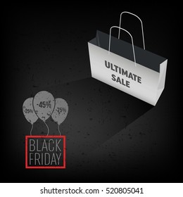 Abstract vector black friday sale layout background. For art template design, list, page, mockup brochure style, banner, idea, cover, booklet, print, flyer, book, blank, card, ad, sign, poster, badge.