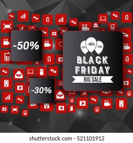 Abstract vector black friday sale layout background. For art template design, list, page, mockup brochure style, banner, idea, cover, booklet, print, flyer, book, blank, card, ad, sign, poster, badge.