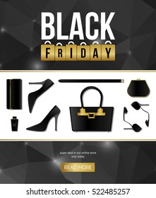 Abstract vector black friday sale layout background. For art template design, list, page, mockup brochure style, banner, idea, cover, booklet, print, flyer, book, blank, card, ad, sign, poster, badge.