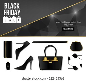 Abstract vector black friday sale layout background. For art template design, list, page, mockup brochure style, banner, idea, cover, booklet, print, flyer, book, blank, card, ad, sign, poster, badge.
