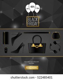 Abstract vector black friday sale layout background. For art template design, list, page, mockup brochure style, banner, idea, cover, booklet, print, flyer, book, blank, card, ad, sign, poster, badge.
