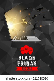 Abstract vector black friday sale layout background. For art template design, list, page, mockup brochure style, banner, idea, cover, booklet, print, flyer, book, blank, card, ad, sign, poster, badge.