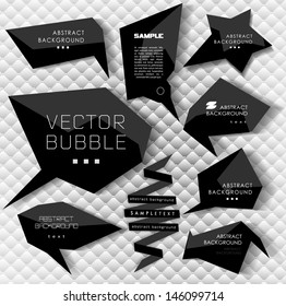 abstract vector  black Labels, bubbles, website header, banner vector set with abstract background