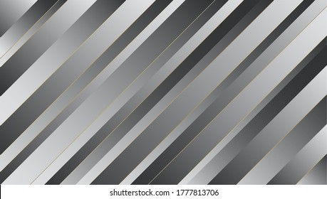 Abstract vector black metallic-gold color gradient geometric shape and dimensional texture background.