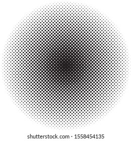 Abstract vector black round dots halftone texture